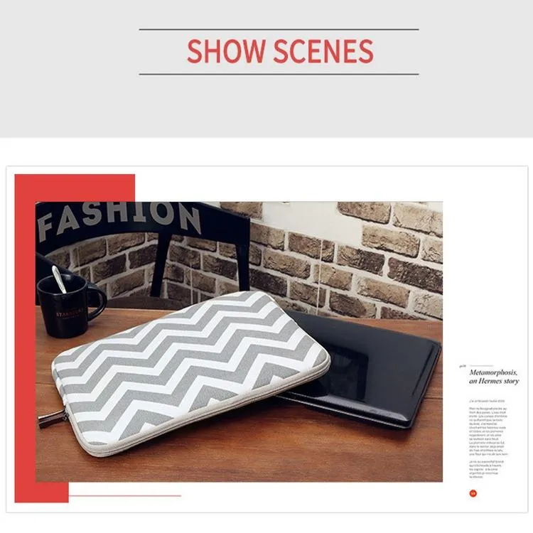 14 Wavy Pattern Notebook Liner Bag - Wavy Design