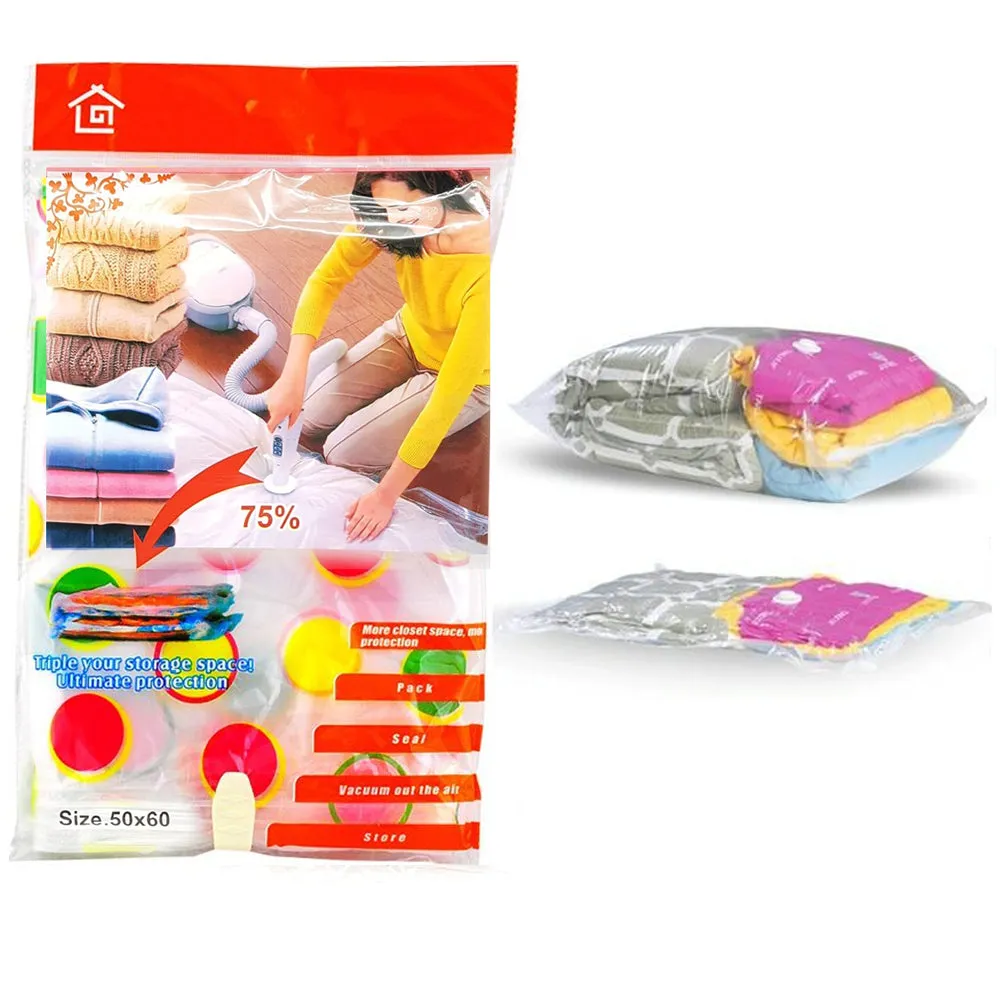6 Spacesaver Premium Vacuum Storage Compression Bags Seal Travel Clothes Blanket