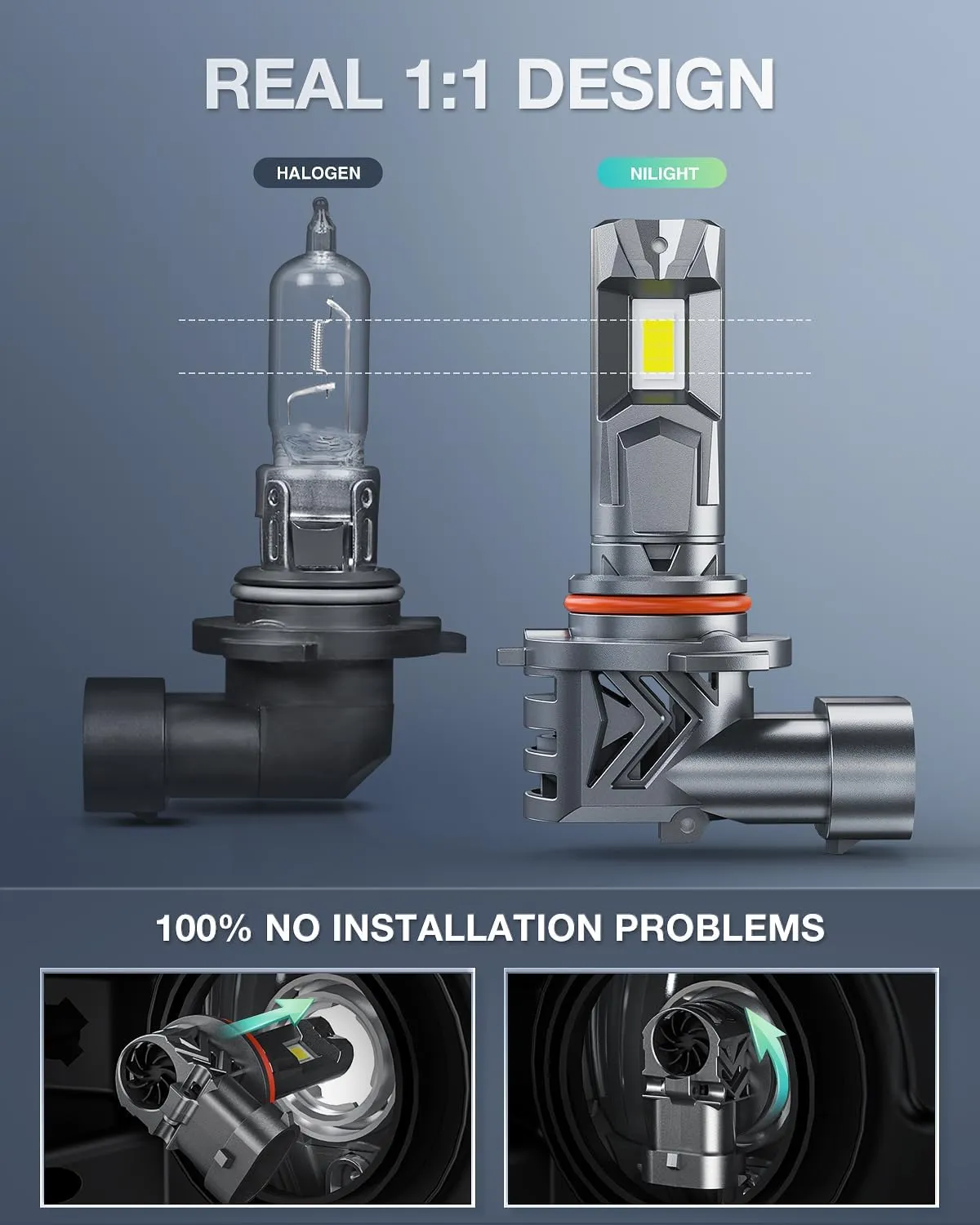 9005/HB3 | H11/H9/H8 LED Headlight Bulbs E4S Series 200W 40000LM 6500K IP67 | 4 BULBS