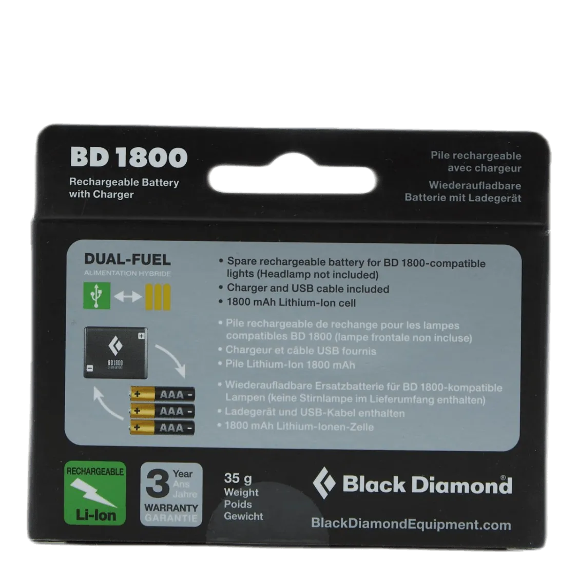 BD 1800 Battery & Charger Black