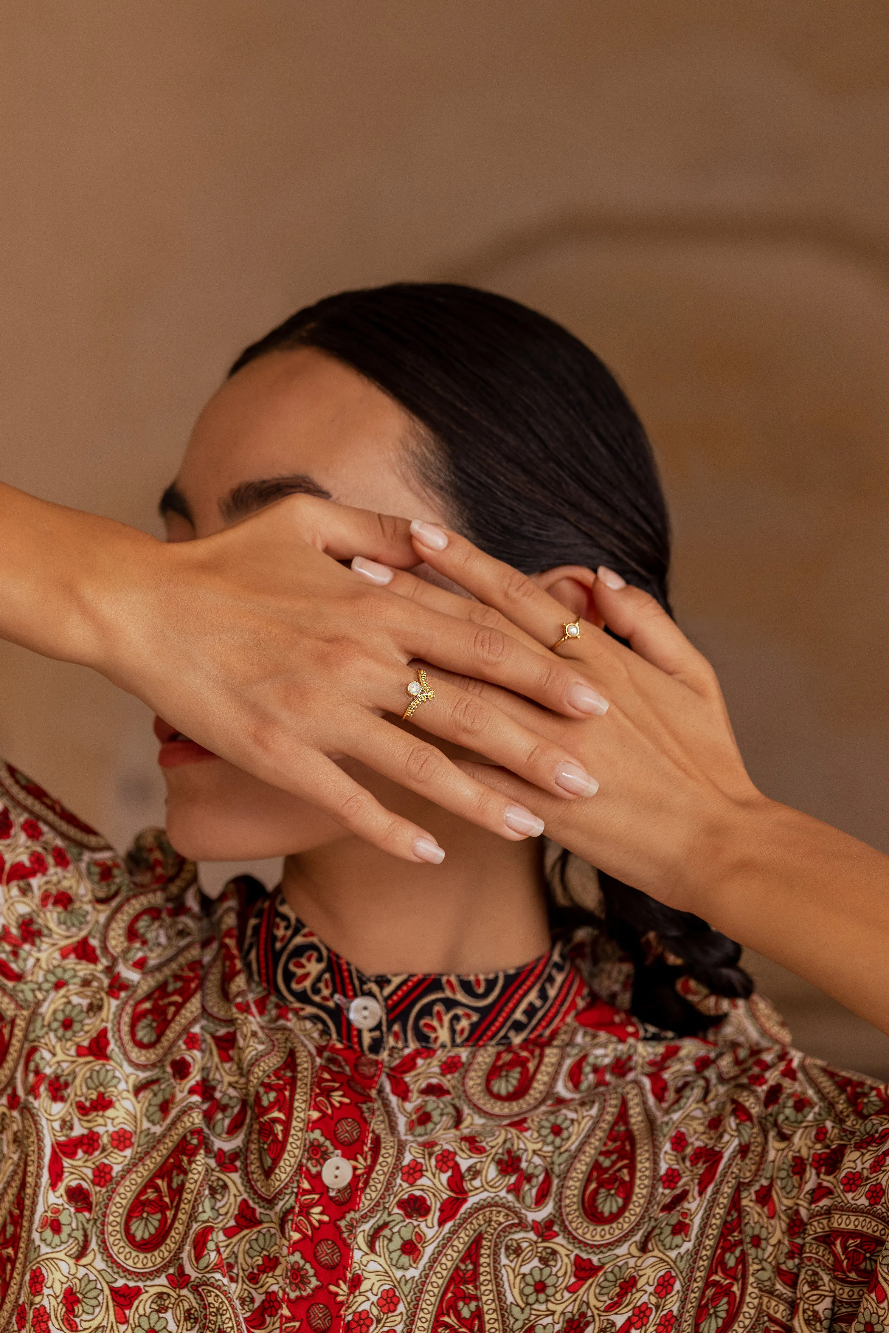 Oceanus Ring -Gold Pearl