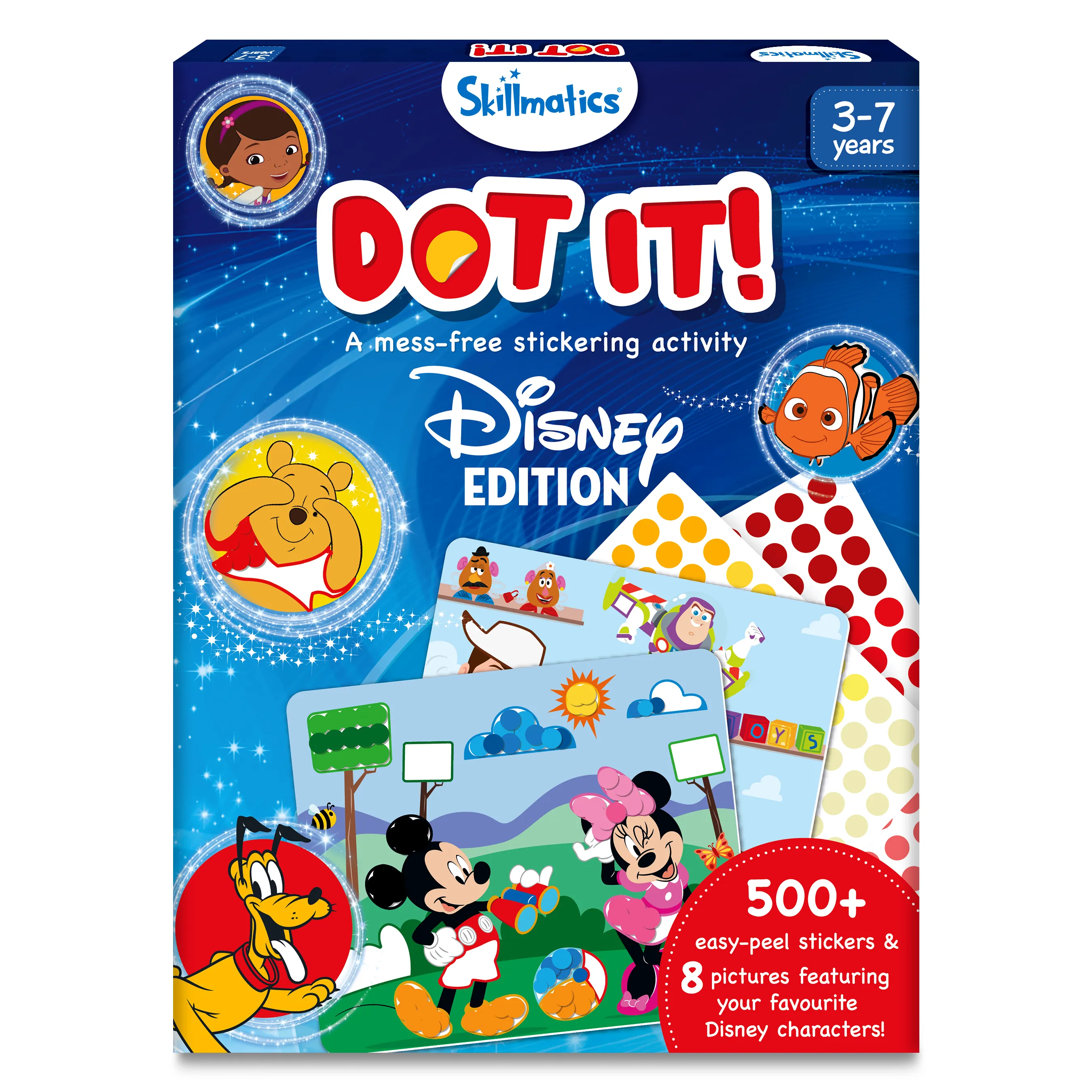 Skillmatics Art Activity - Dot It Disney Edition, No Mess Sticker Art for Kids, Craft Kits, DIY Activity, Gifts for Girls & Boys Ages 3, 4, 5, 6, 7, Travel Toys for Toddlers