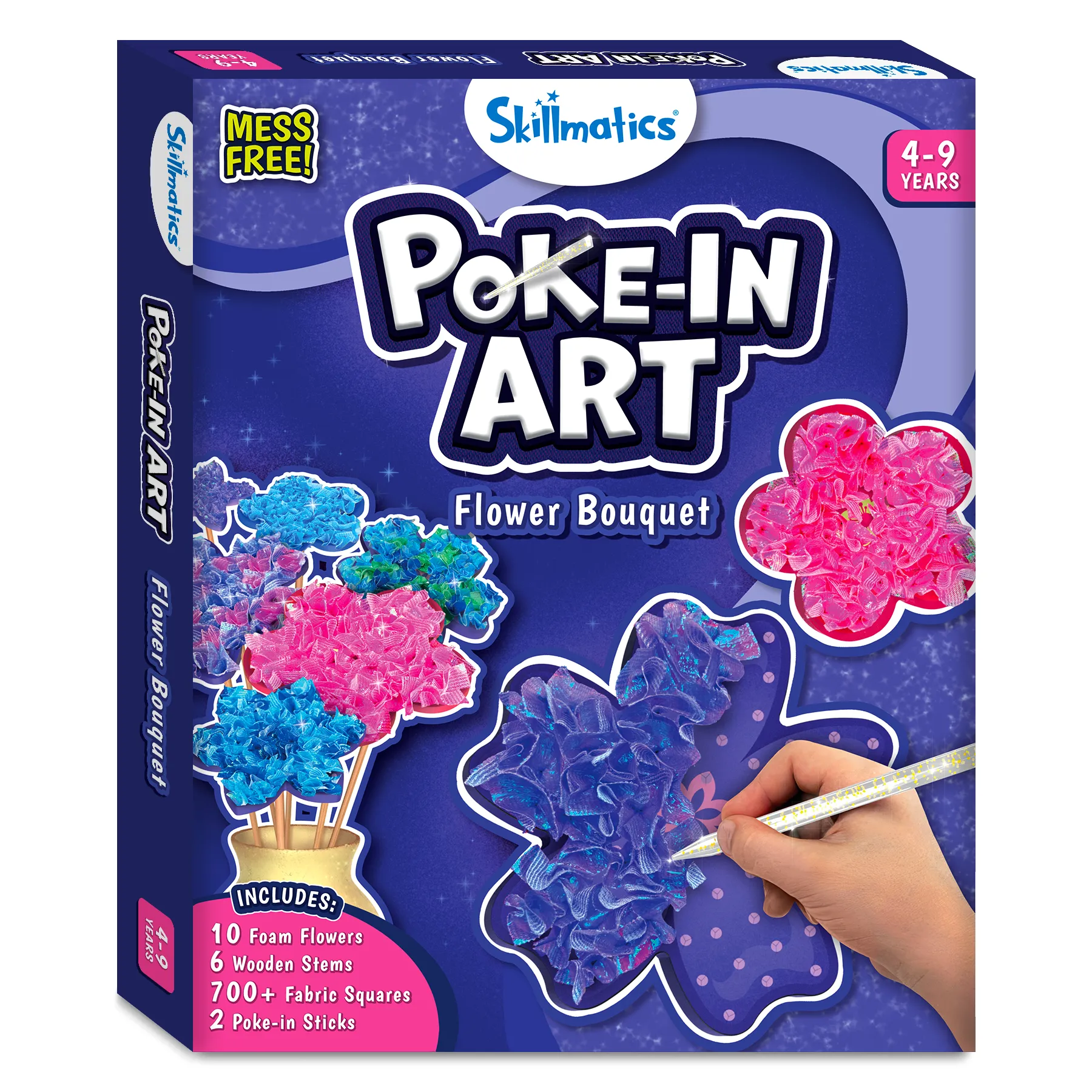 Skillmatics Art & Craft Actvity - Poke-in Art Flower Bouquet, Mess-Free Art for Kids, Craft Kits, DIY Activity, Gifts for Girls & Boys Ages 4, 5, 6, 7, 8, 9