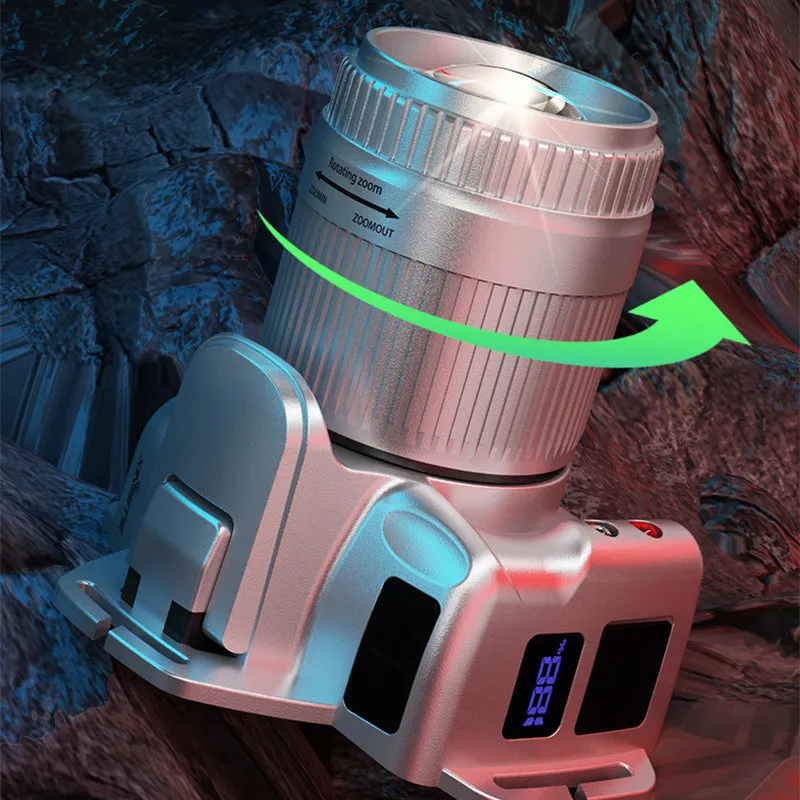 Zoombare LED-hoofdlamp met 6 standen en bewegingssensor