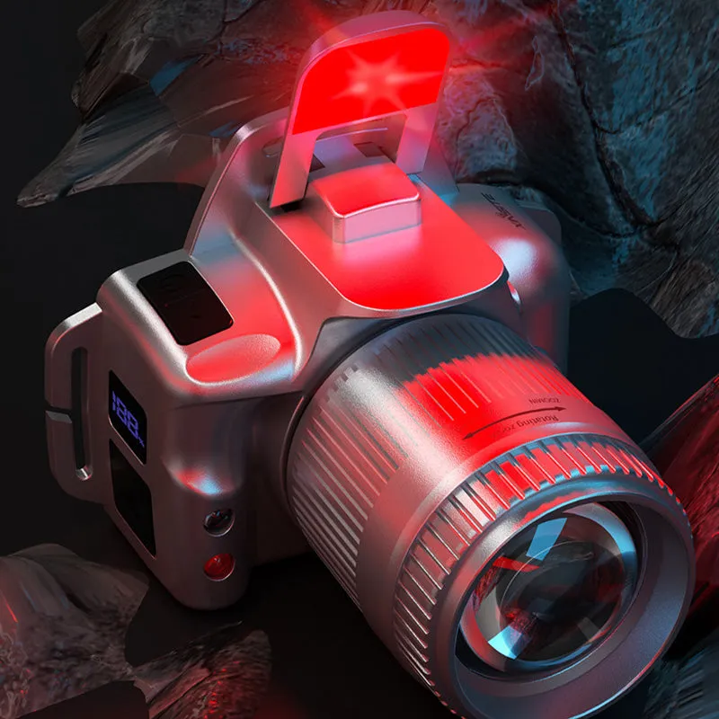 Zoombare LED-hoofdlamp met 6 standen en bewegingssensor